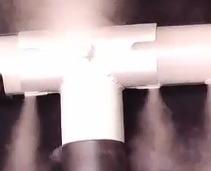 T Kit- T Pattern Splitter with Deluxe 80mm Fog Rakes fitted with 90° outlet direction nozzles.